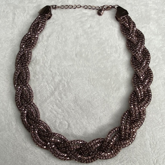 Alfani Copper Braided Chain Necklace - Picture 2 of 5